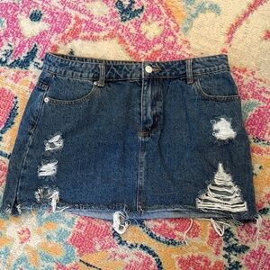 Pitaya mini jean skirt